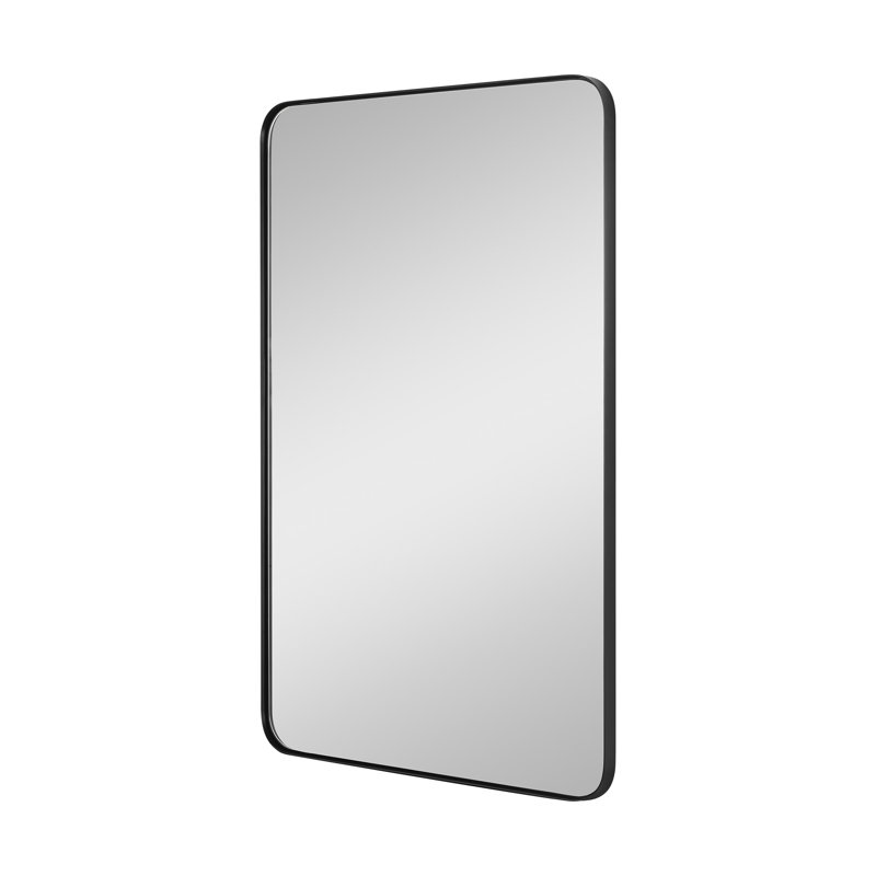 Planer Medium Rectangular Mirror from Generation Lighting , 36" x 24", Matte Black