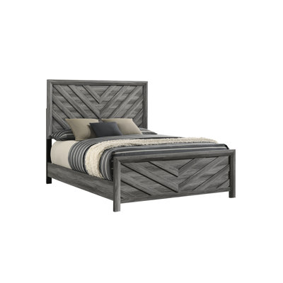 Twin Bed In Gray, With A Solid Wood Construction Chic Gray For Comfortable Bedroom Space