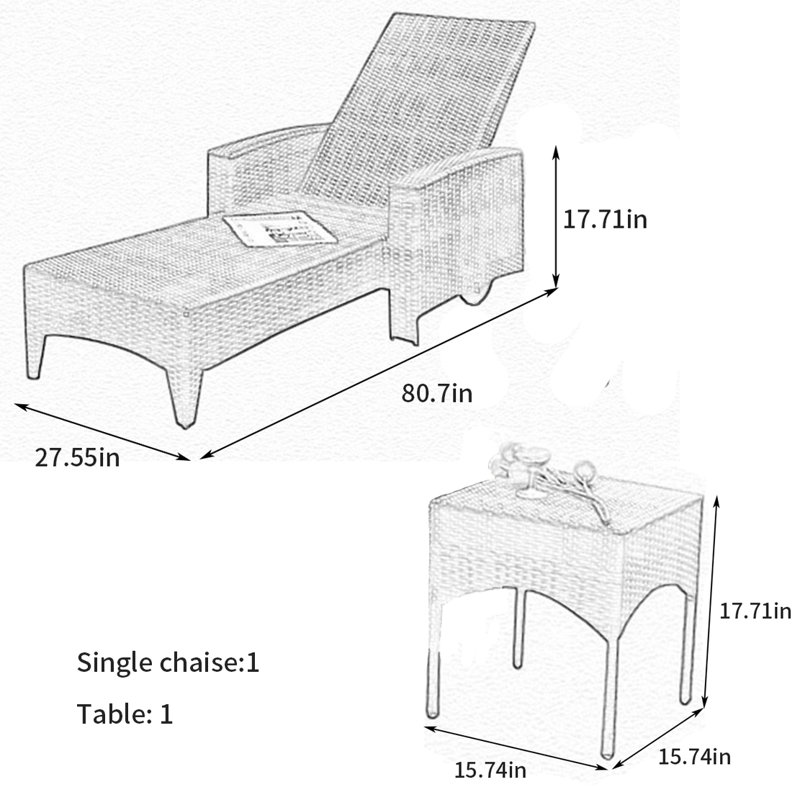 Outdoor leisure garden balcony recliner
