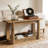 63-Inch Farmhouse Console Table with Curved Legs - 2-Tier-1970783966