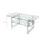 L 39,4 po x P 19,7 po x H 17,7 po, table basse en verre trempé transparent