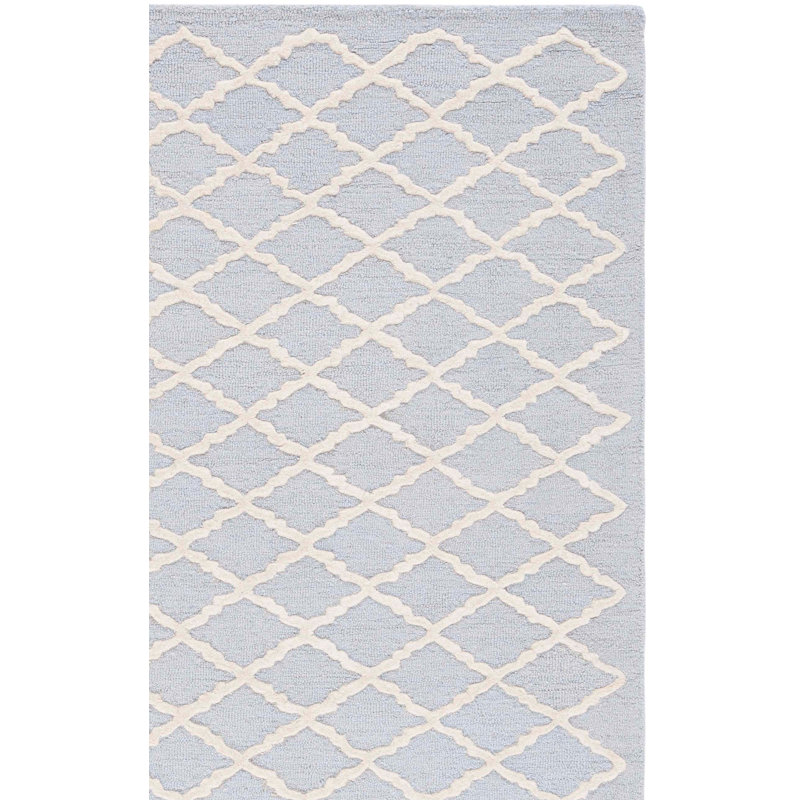 Cannen Hand Tufted Wool Geometric Rug, Square 6'