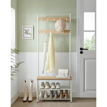 Shoe Rack and Coat Hooks Package Hallway Mudroom Bootroom Porch Shoe Bench/coat  Hooks With Hat Shelf SMALL 2 Sizes CHOOSE COLOUR 