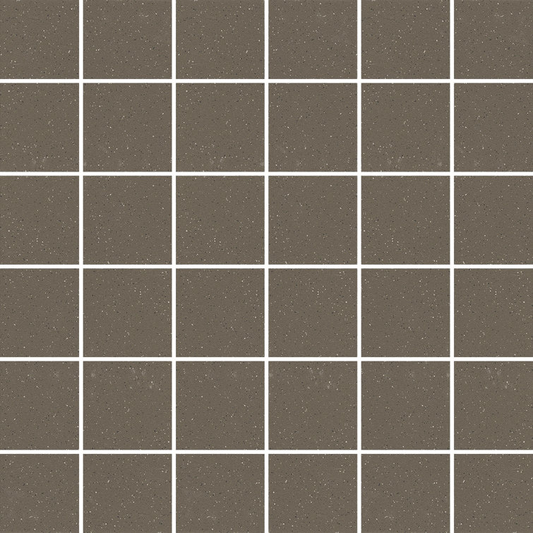 Source™ Dark Blend 12" x 12" Porcelain Grid Mosaic Tile