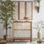 Console rectangulaire en bois massif brun