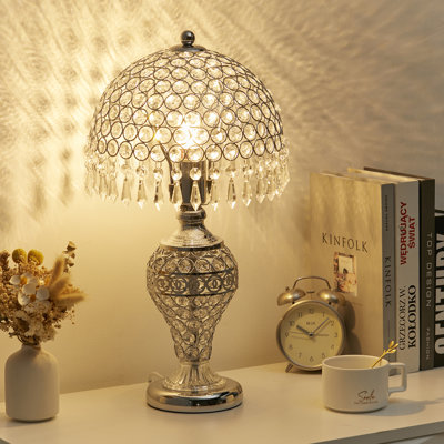 Livia 45cm Silver Table Lamp