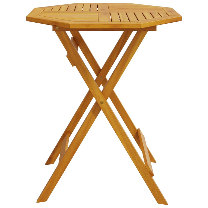 Annalycia Round Solid Wood Outdoor Patio Table, 75cm H x 60cm W x 60cm D