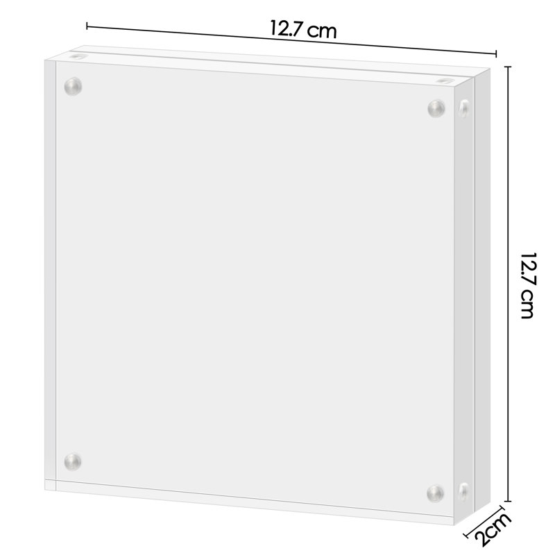 5x5 ‘Instagram’ Acrylic Photo Frame – Square Magnetic Picture Frame – Free Standing by TRIXES