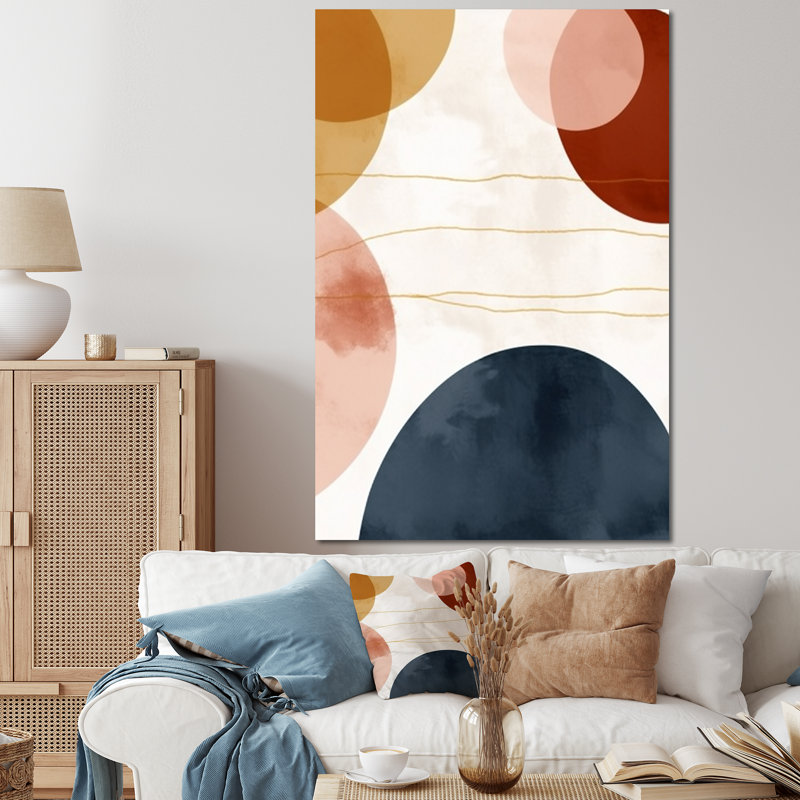 Beige Minimal Boho Pattern 6, Wrapped Canvas, 60" H x 40" W x 1.5" D