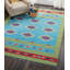 Tapis bleu bohémien Farrah-272667989