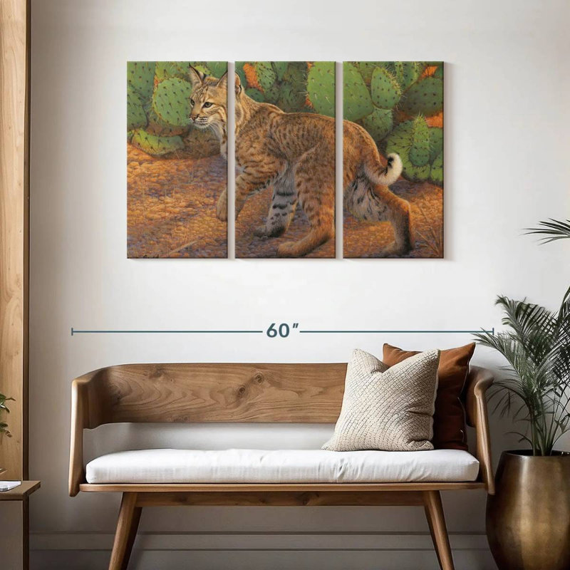 Brampt Curious Bobcat, 28" H x 45" W