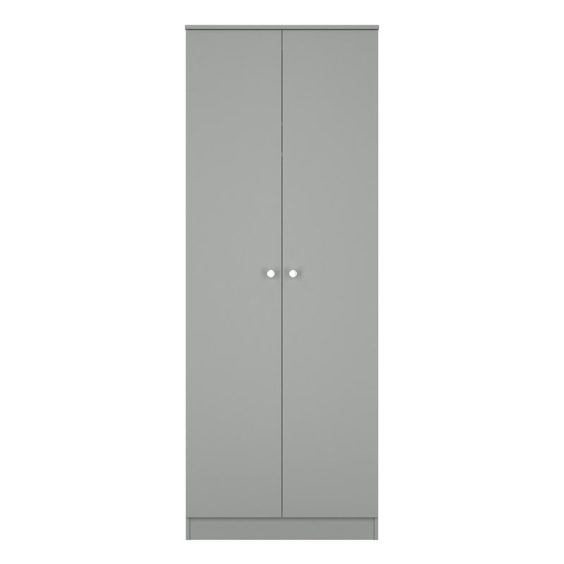 Borth Manufactured Wood Wardrobe, Uniform Grey/Dusk Grey