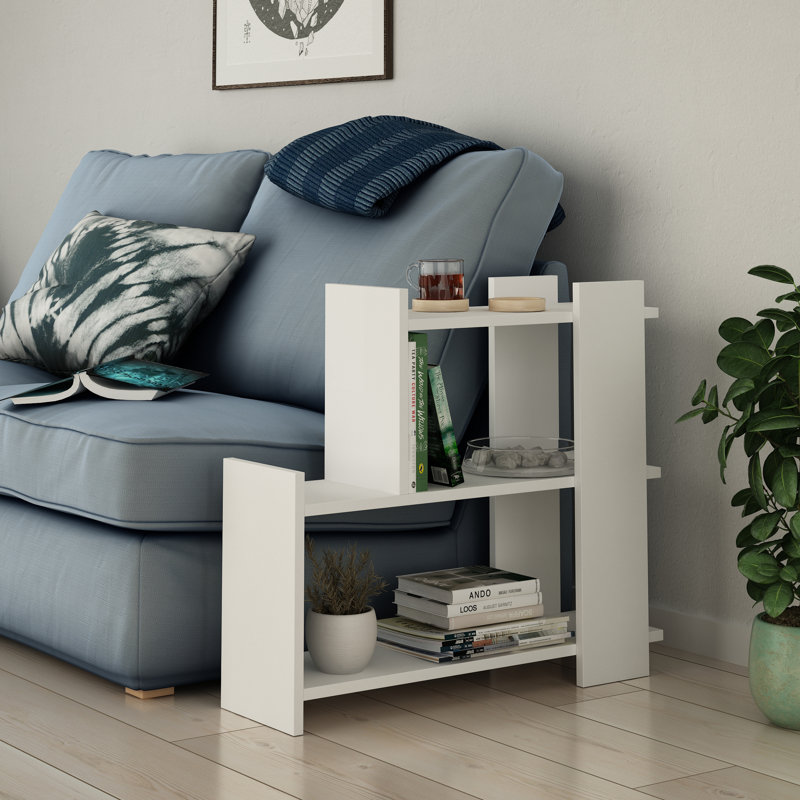 Cayuta Floor Shelf End Table, White