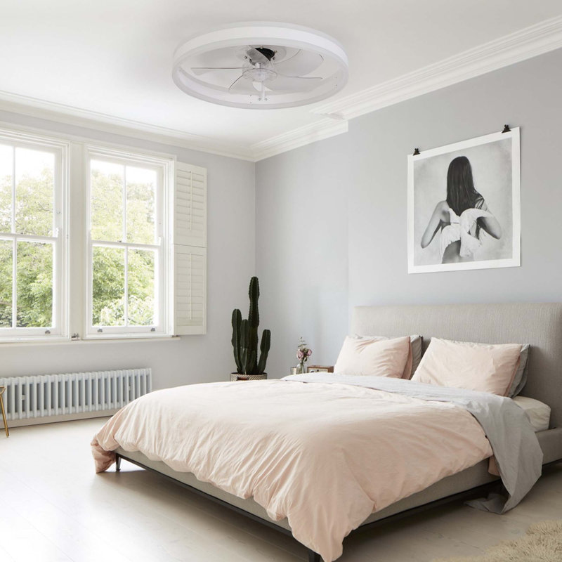 Ventilateur de plafond avec lumières - DEL à intensité variable, Blanc