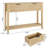 Farmhouse Entryway Table,43 Inch Wood Console Table With 2 Drawers,2 Tier Sofa Table With Storage For Living Room, Foyer Tables For Entryway-Burlywood