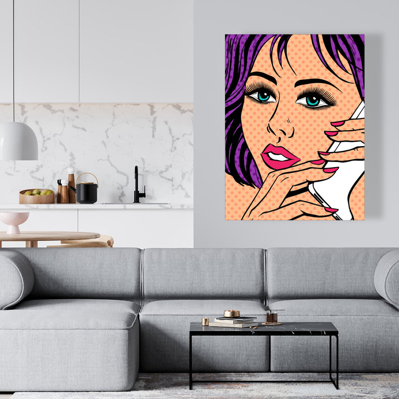 Art sur toile mauve Pop Art