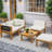 5-7 Piece Outdoor Seating Group with Cushions-1049393849-1049393827
