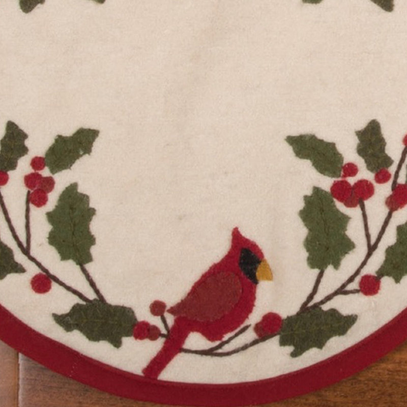 Cherilynn Cardinal Holly Candle Mat