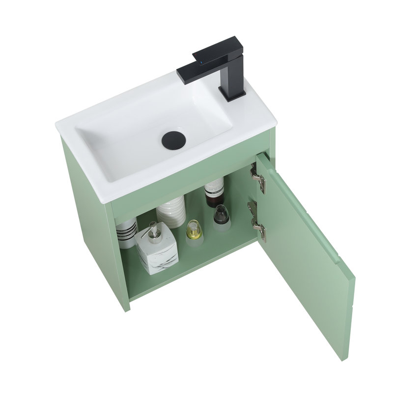 Ensemble de meuble-lavabo mural 18 po Green Modern