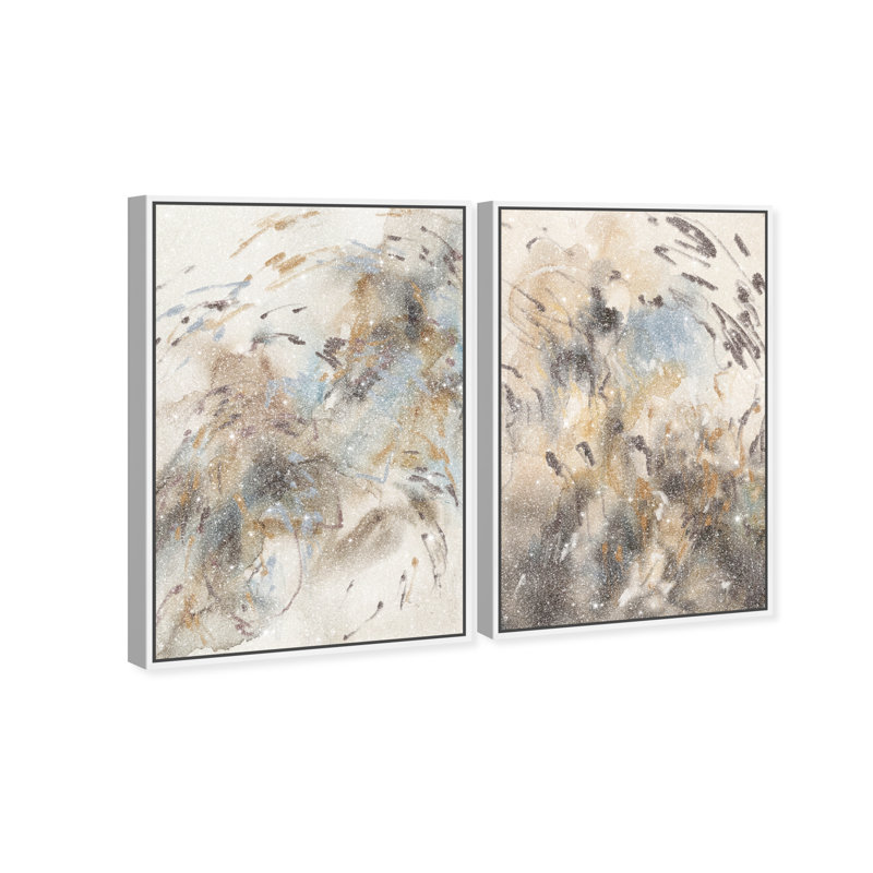 Mindfulness Set Set by Oliver Gal, 110"H x 74"W, White Floater Frame