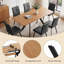 Ensemble de table de salle à manger extensible 7 pièces Kosinski avec 6 chaises modernes-132715972