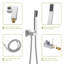Pomme de douche double - Système de douche carré à fixation au plafond de 16 pouces avec valve brute-126529064
