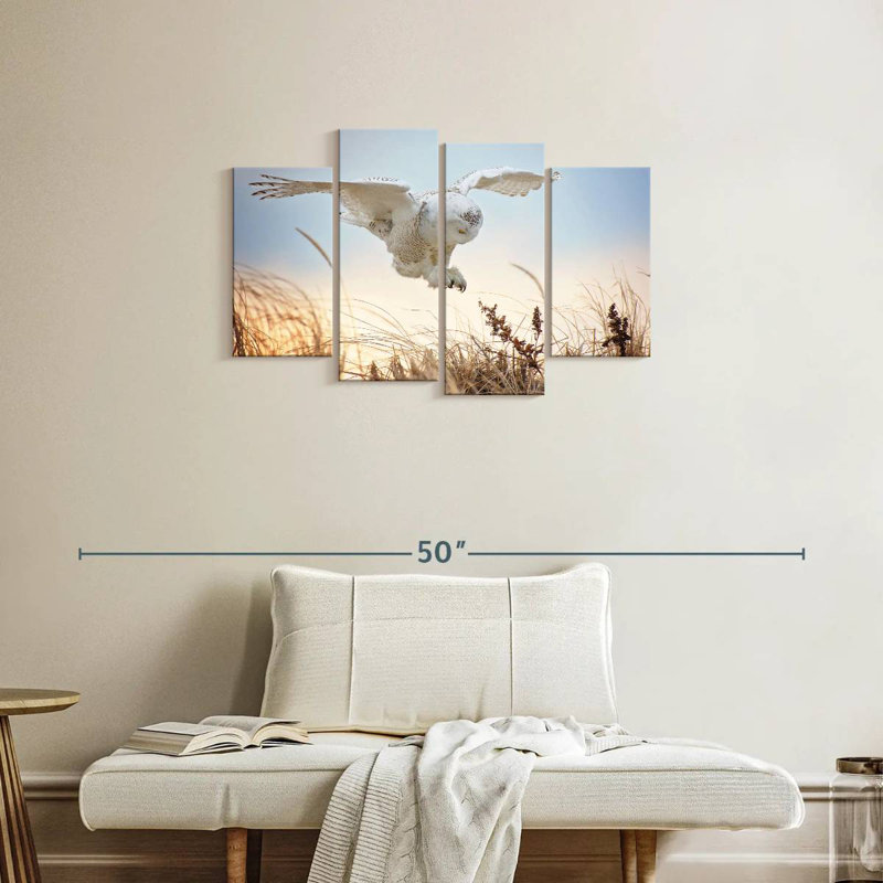 Brampt Flying Snowy Owl, 22"H x 36"W