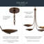 Lustre 4 lumières Palmela en bronze laqué avec abat-jour en laiton laqué 32 pouces Palmela-129687649-129742218