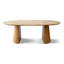 Ensemble de salle à manger rond à ovale de 46 à 83 po avec fauteuils demi-tonneau rembourrés-1369752082