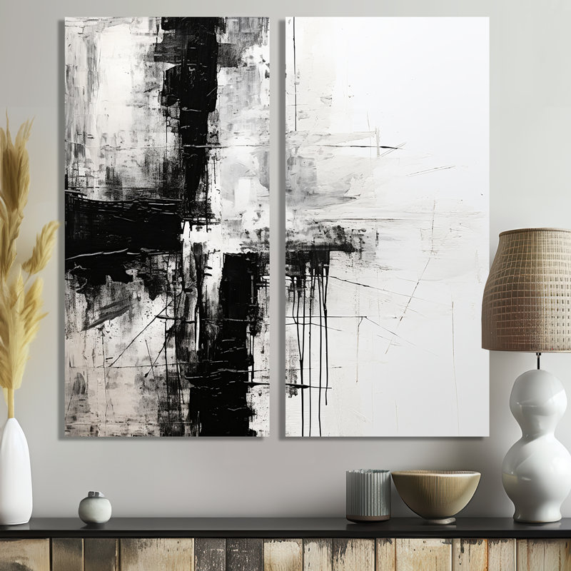 Minimalisme noir et blanc, croix religieuse I - impressions sur toile noires, H 20 po x l 24 po, Toile tendue