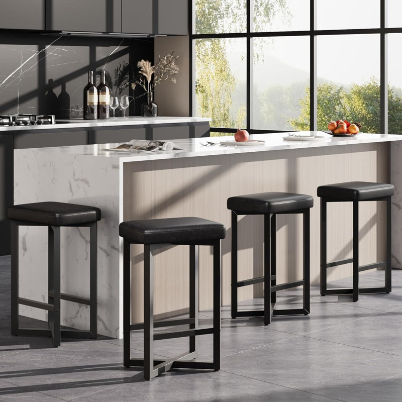Counter Stool with Metal Frame