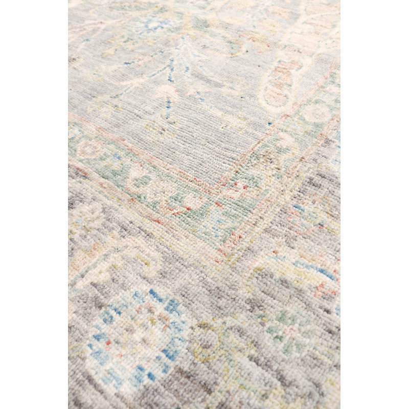 Canvello Oushak Collection Hand-Knotted Wool Beige Area Rug- 8'10'' X 12'10''