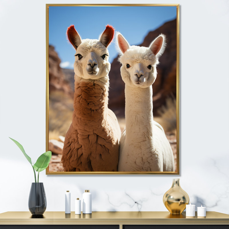Alcapas Gentle Guardians, reproduction d'art sur toile, Cadre flottant doré, H 20 po x l 12 po x P 1 po
