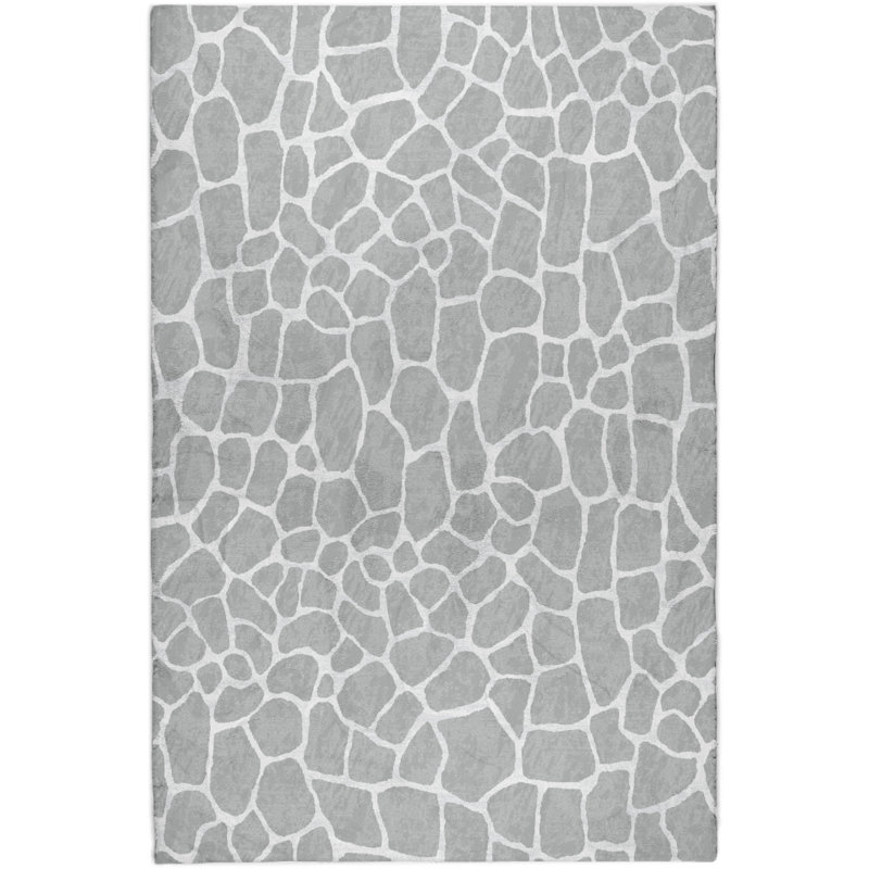 Premium Machine Washable Dream Shag Giraffe Rug, Gray, 8' x 10'