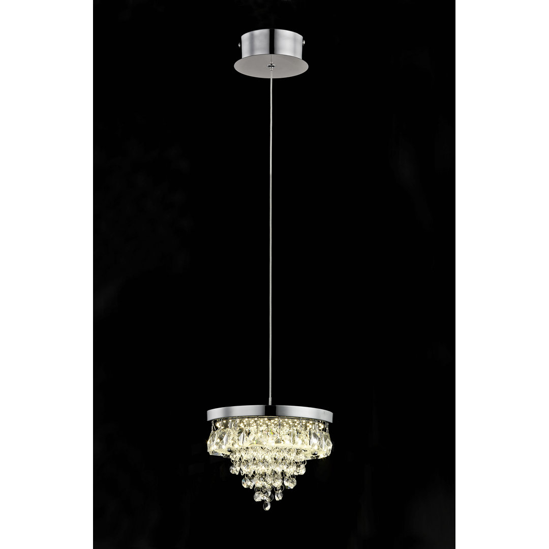 Brandon 1 - Light Chrome LED Crystal Pendant