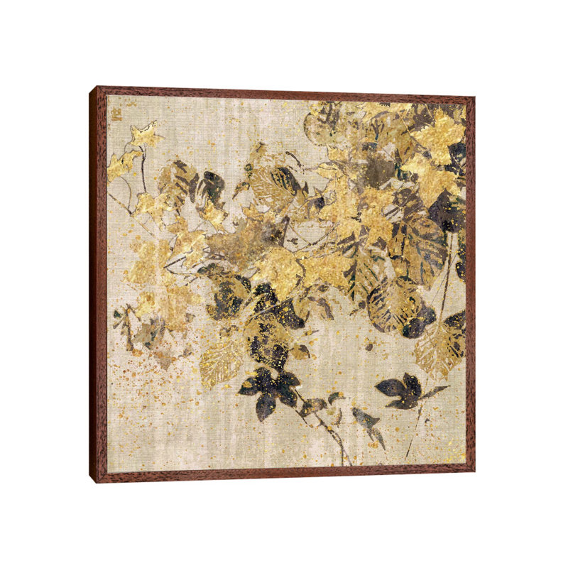 Bold Ivy by Nan - Print on Canvas, Classic Brown Wood Framed, 45.72 cm H x 45.72 cm W