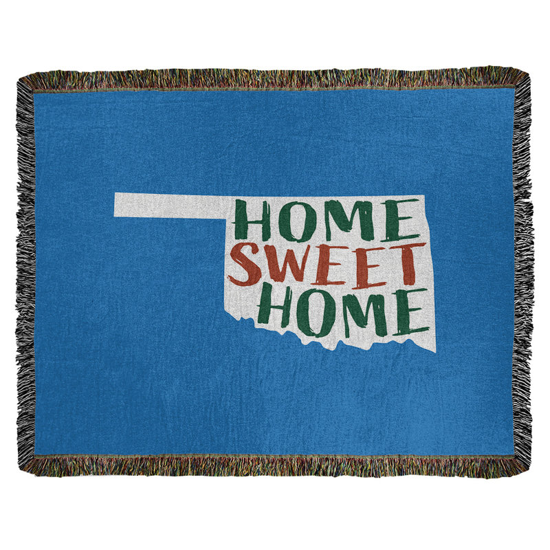 Jeté en coton tissé oklahoma doux, l 37 po x L 52 po, Bleu marine