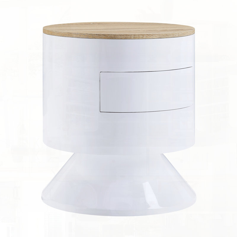 Accent Table with Display and Utility Function