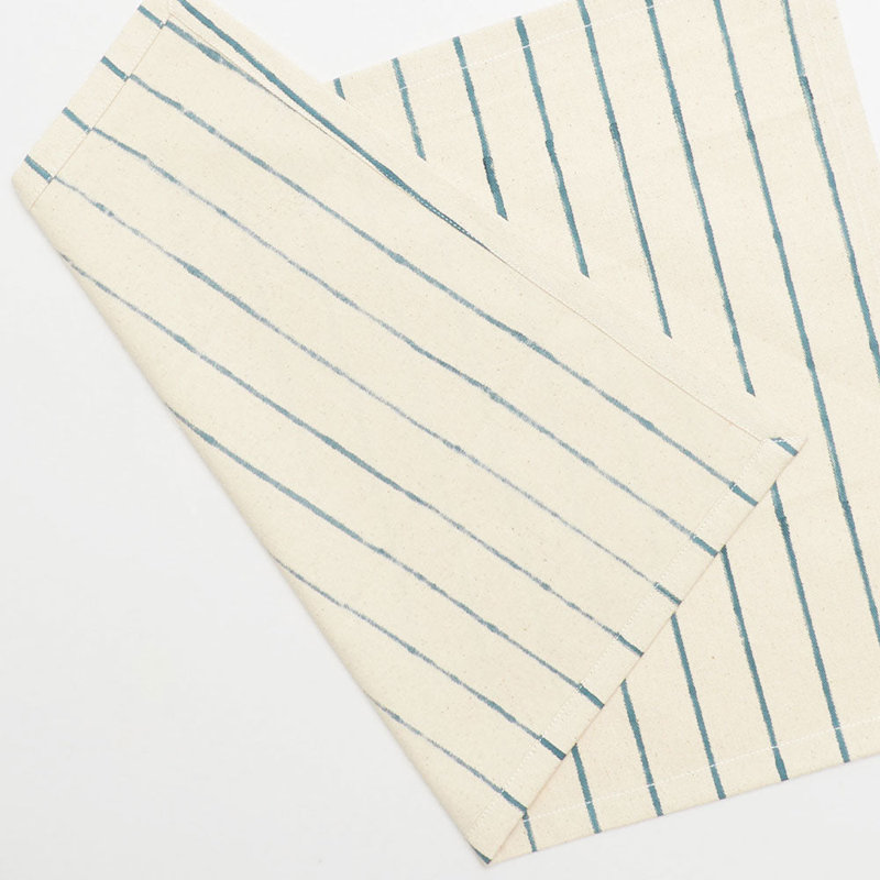 Cotton Twill, Spruce, 13" x 18", Striped