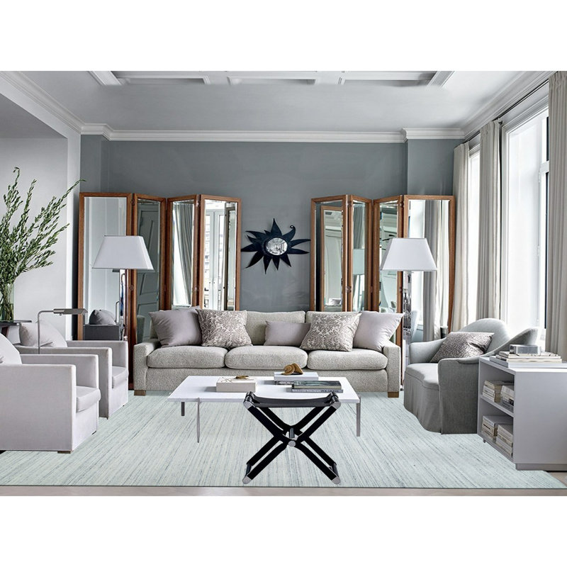 Tapis ivoire en laine nouvel âge unique 10 pi 1 po x 14 pi 1 po Ridwan