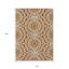 Tapis intérieur lavable 10 pi x 14 pi médaillon floral cuivre