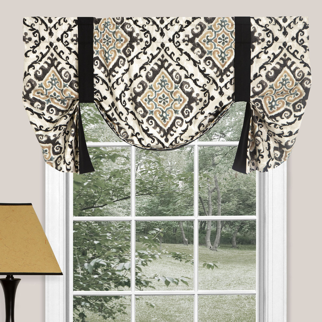 Bangla Cotton Damask Tie-Up Window Valance thomasville at home