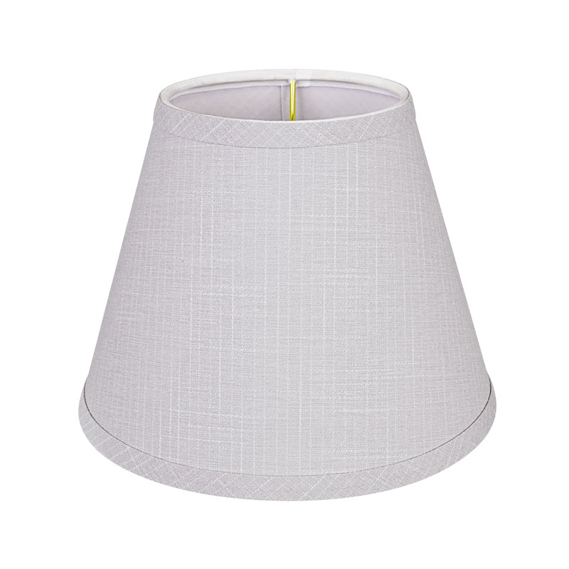 Abat-jour empire en lin gris clair
