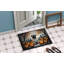 Tapis d'entrée antidérapant intérieur / extérieur 36 po x 24 po Norvun Fawn Pug Spooky