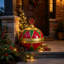 Boule de Noël vintage de 40 cm (16 pouces), décoration en métal, clochette festive à suspendre pour porche, portail, foyer, décoration de fêtes de fin d'année à la maison-918435761