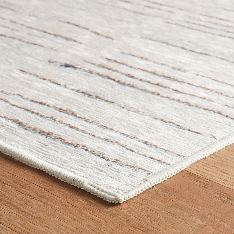 Avery Oatmeal Machine Washable Rug, Rectangle 7'6" x 9'6"