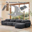 Canapé modulaire rembourré en L de 149 po avec repose-pieds mobile de 149 po - aucun assemblage requis-2040781062-2040781058-2044226492