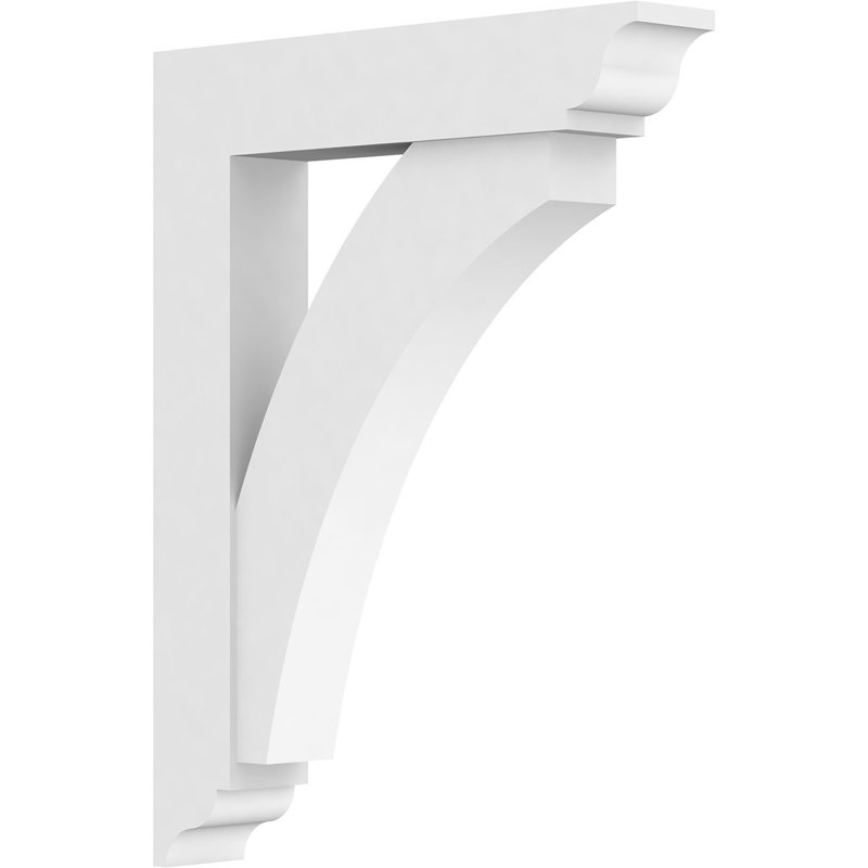 3"W x 20"D x 26"H Standard Thorton Architectural Grade PVC Bracket with Traditional Ends, 26"H x 3"W x 20"D