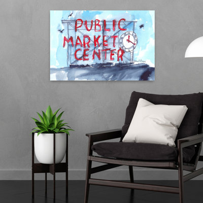 Contemporary Art Contemporary Abstract Bird Fish Landscape Nature Wall Art by Janel Bragg - Wrapped Canvas Print