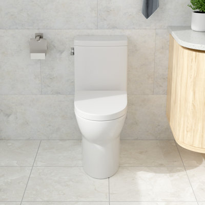 Kichae 1.28 GPF Elongated Floor Mounted One-Piece Toilet (Seat Included)